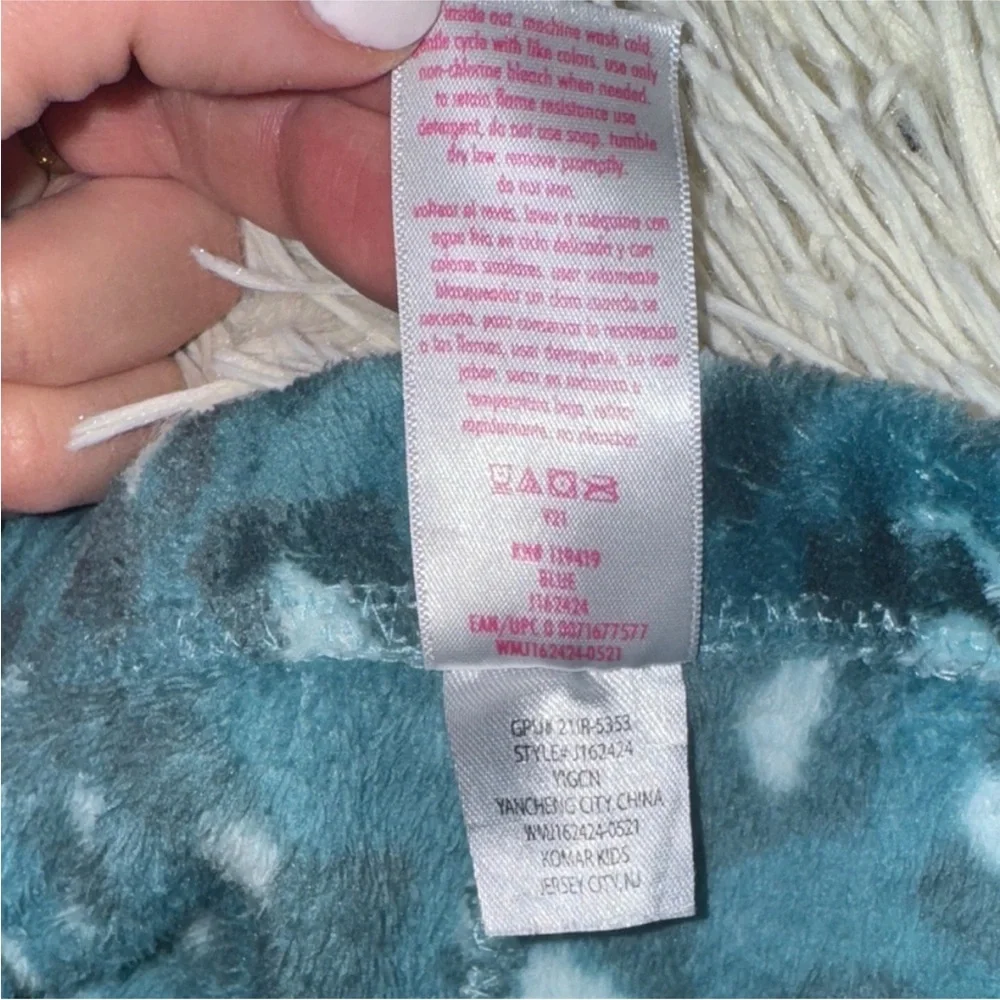 Justice Teal animal print Sleepwear matching top & bottom pajama set Small